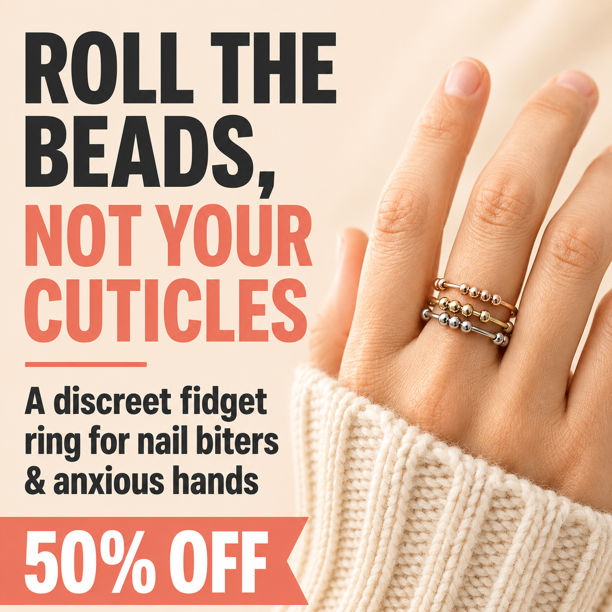 Fidget Beads Ring