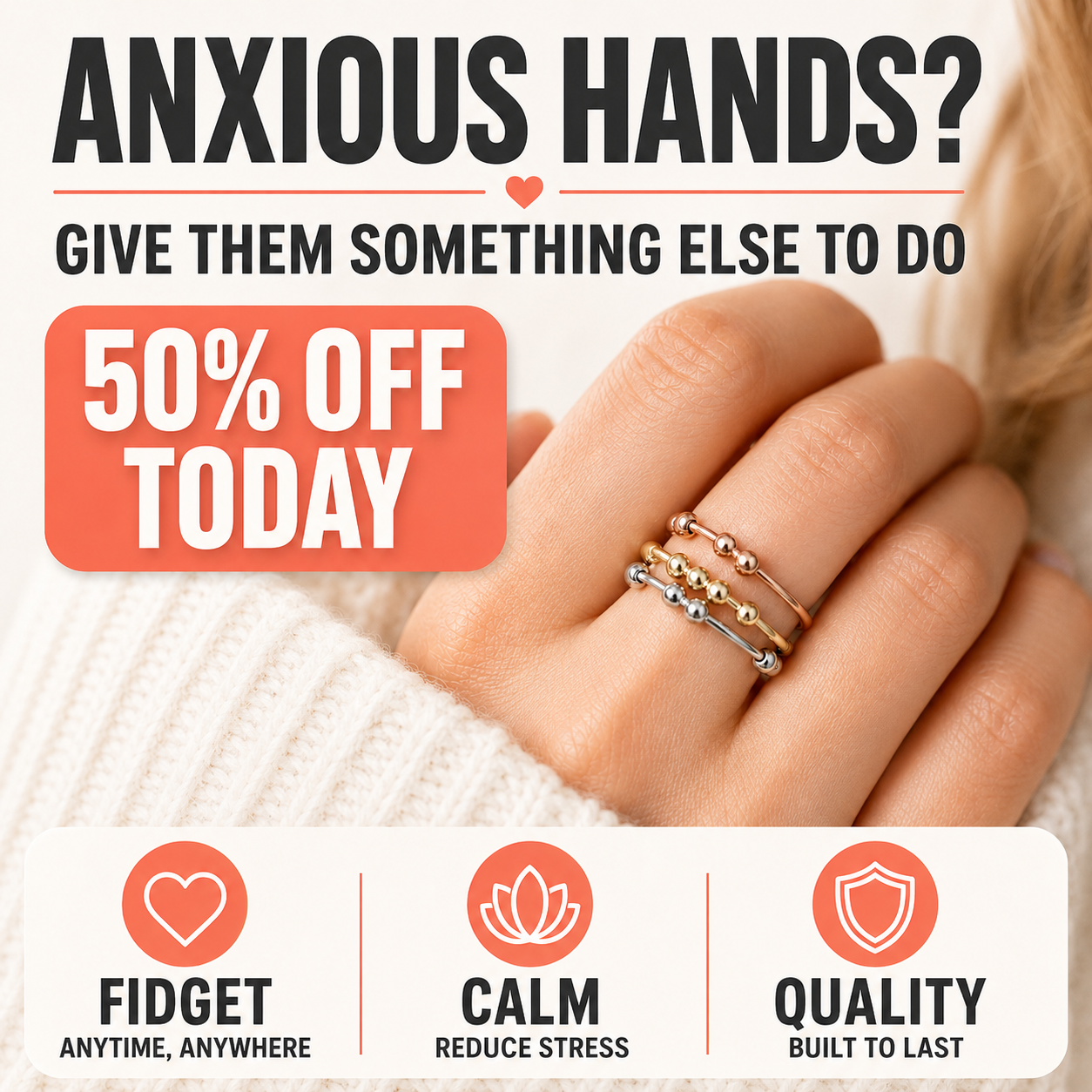 Fidget Beads Ring